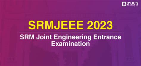 srmjeee admission portal|srm entrance exam 2023.